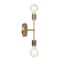 Hello Honey® Maxim 19" Gold Modern Minimalist Metal Exposed 2-Bulb Wall Sconce
